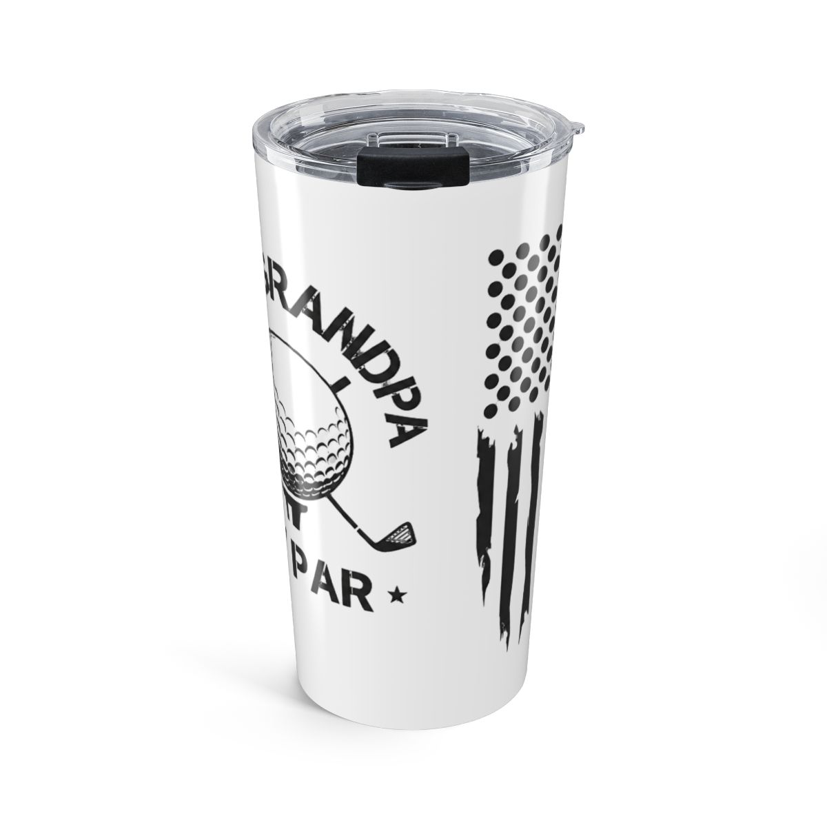 Grandpa Gifts - Christmas Gifts for Grandpa from Grandson, Granddaughter, Grandchildren, Grandkids - Grandfather Gift for Grandpas, Golf Ideas for Grandfather - Funny 20 Oz Golf Tumbler - alternate angle 1, merchandise