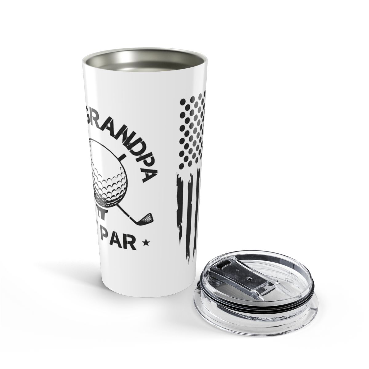 Grandpa Gifts - Christmas Gifts for Grandpa from Grandson, Granddaughter, Grandchildren, Grandkids - Grandfather Gift for Grandpas, Golf Ideas for Grandfather - Funny 20 Oz Golf Tumbler - alternate angle 4, merchandise